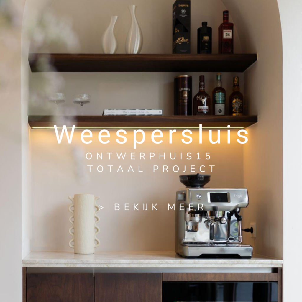 nieuwbouw project portfolio natuursteen en rondingen met donker notenhout